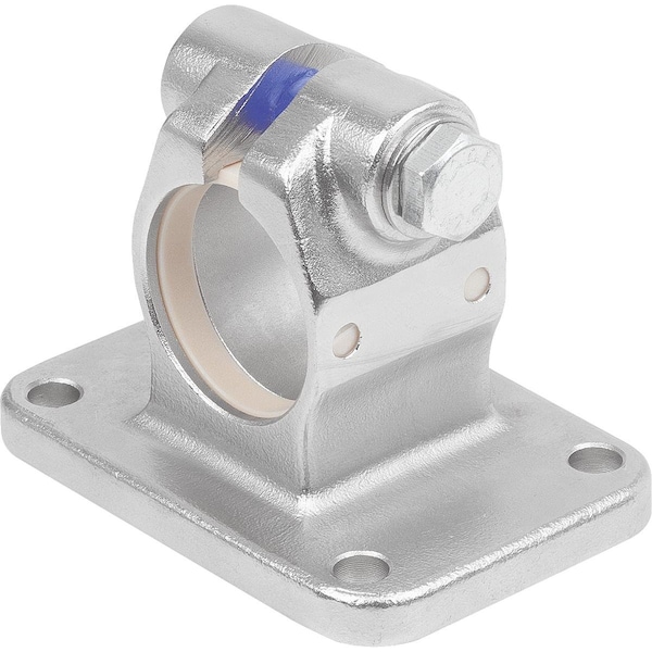 Tube Clamp With Flange For Linear Actuator Form:A, Type=30, Stainless Steel 1.4308 Electropolished
